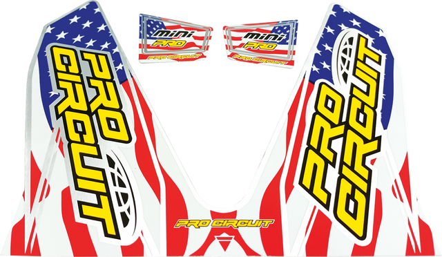 Pro Circuit T-6 Exhaust Decals - T-6 Mini/Dual Decal / Stars and Stripes 1860-2266