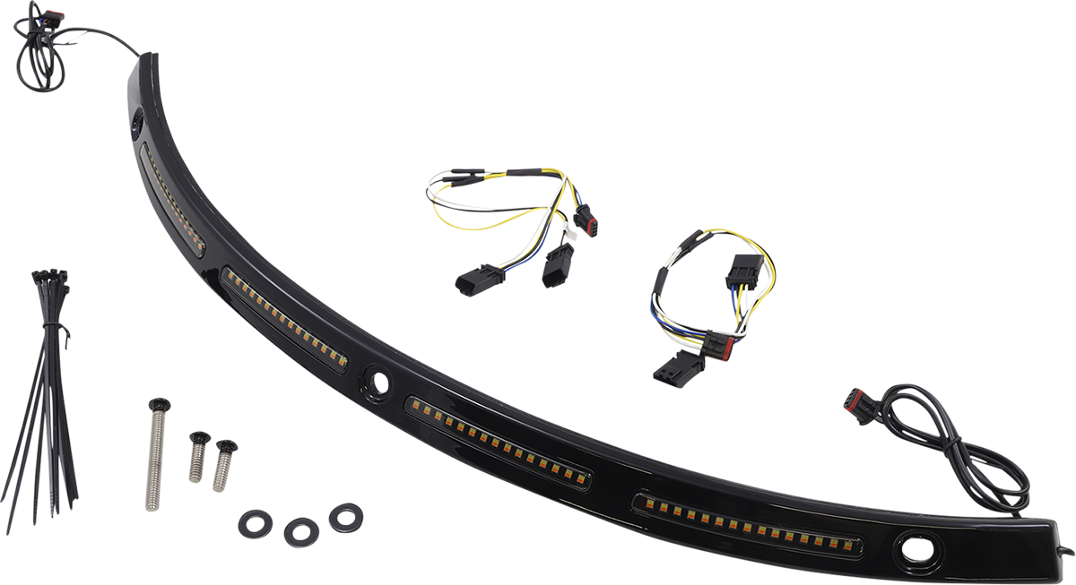 CUSTOM DYNAMICS Windshield Trim - Sequential Turn Signals / Black 2040-2822