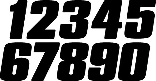 DIRT DIGITS Dirt Digit Competition Stick-on Numbers - DD53W-9