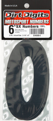 DIRT DIGITS Super X Competition Stick-on Numbers - SX63B-0