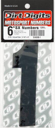 DIRT DIGITS Super X Competition Stick-on Numbers - SX63B-1