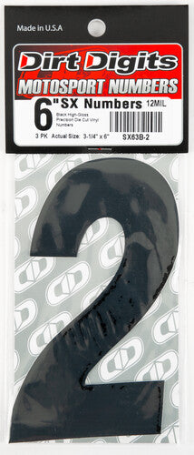 DIRT DIGITS Super X Competition Stick-on Numbers - SX63B-2