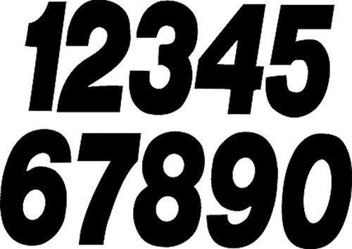 DIRT DIGITS Super X Competition Stick-on Numbers - SX73B-8