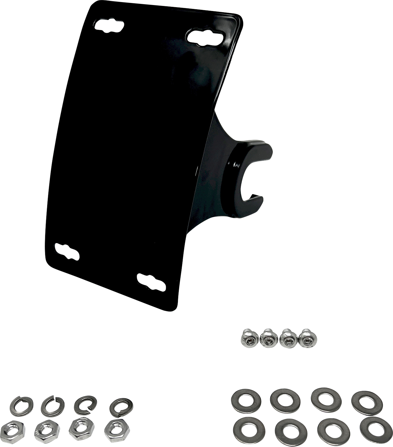 DK CUSTOM PRODUCTS Axle-Mounted License Plate Relocation Kit - License Plate Bracket / Axle-Mount / Black 1405-0309