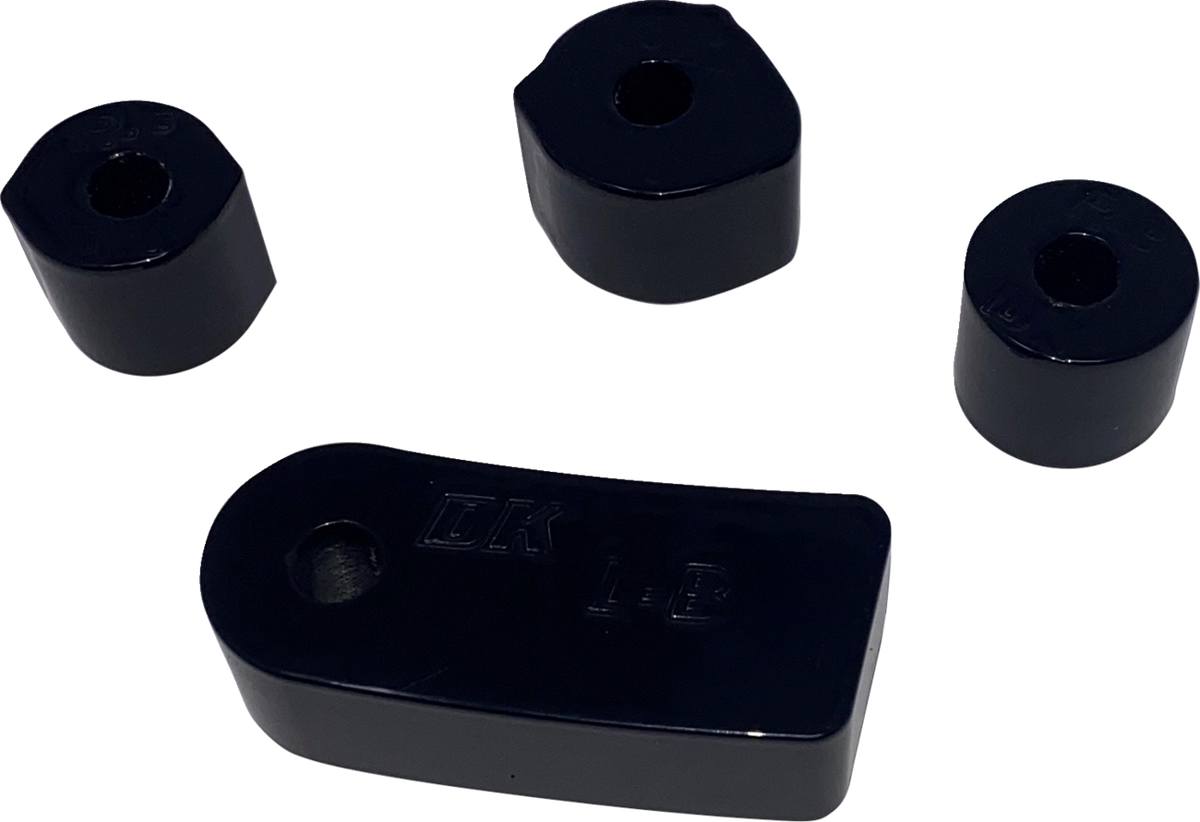DK CUSTOM PRODUCTS Floorboard Extensions - Black / FL 1620-2431