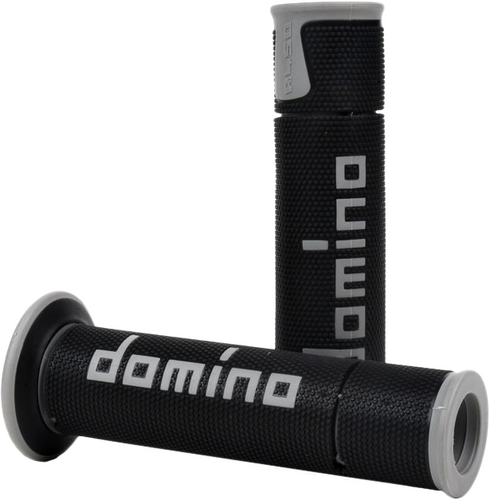 DOMINO RACING A450 ROAD RACING GRIPS BLACK/GRAY PAIR - A45041C5240B7-0