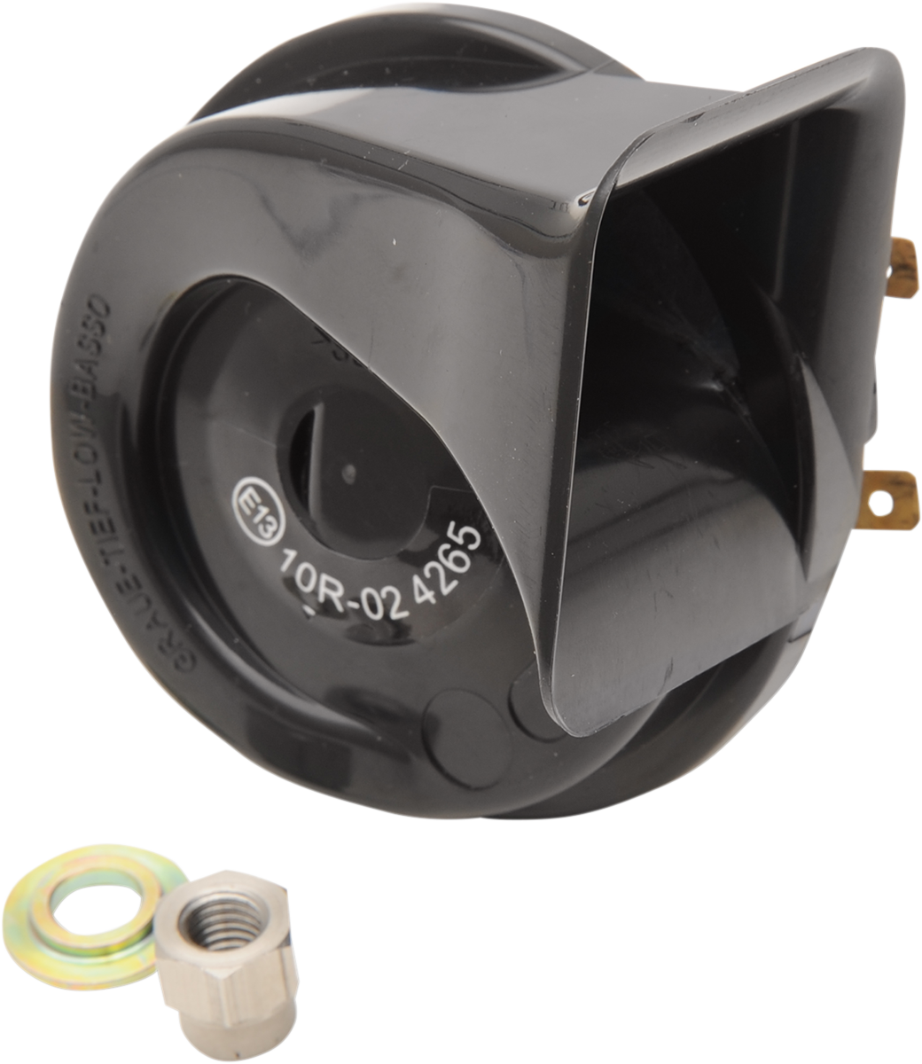 DRAG SPECIALTIES 12 V Black Horn - Horn / 12 V / Black / '90-'26 Harley Davidson 2107-0156
