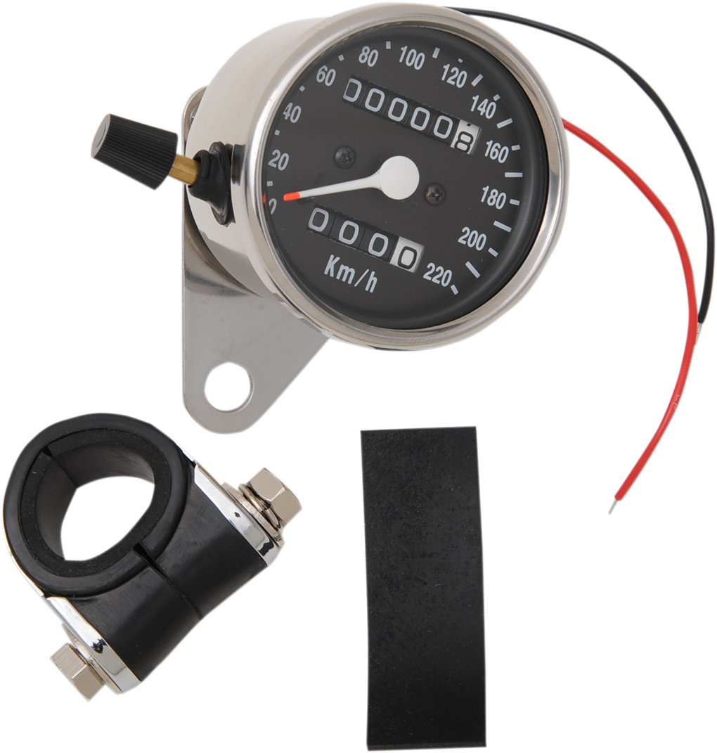DRAG SPECIALTIES 2.4" Mini Mechanical Speedometer