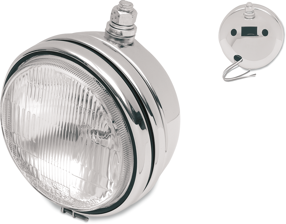 DRAG SPECIALTIES 5-3/4" Chrome Headlight Assembly - Headlight / 5-3/4" / Chrome / '75-'89 FX/R XL DS-280044