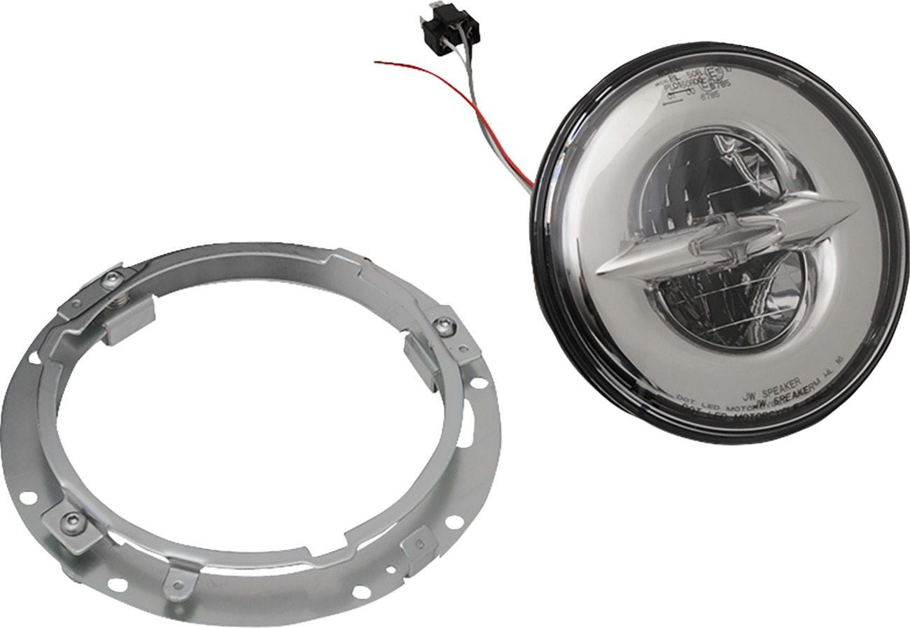 DRAG SPECIALTIES 7" Reflector-Style Headlight - 7" Reflector-Style LED Headlamp / Chrome 2001-1788