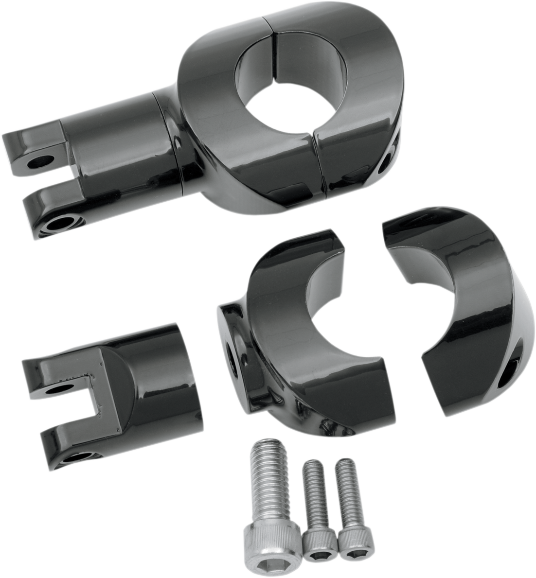 DRAG SPECIALTIES Big Buffalo Foot Peg Mounts - Big Buffalo Foot Peg Mount / Black 1620-0673