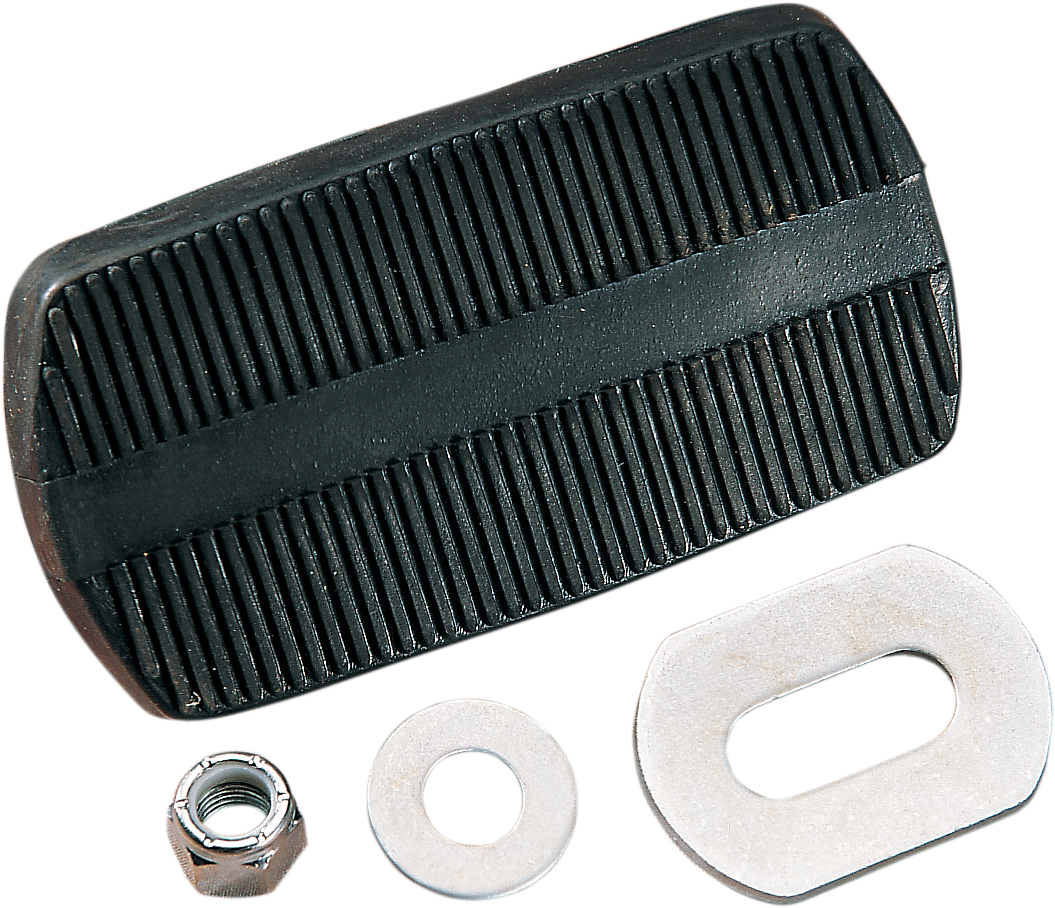 DRAG SPECIALTIES Brake/Clutch Pedal Pad Assembly - Brake Pedal Pad / Black / FL DS-241053