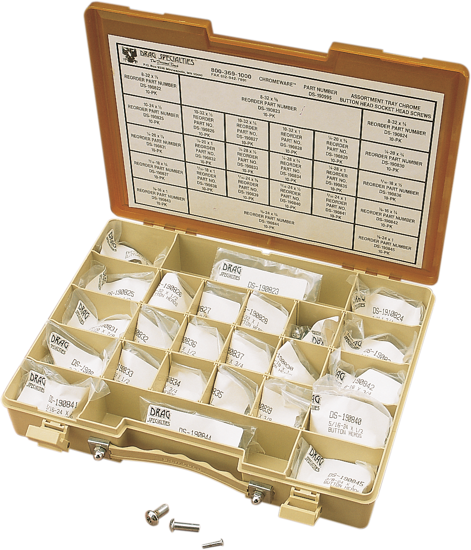 DRAG SPECIALTIES Button Head Bolt Assortment Kit - Bolts / Button Head/Assortment / Kit DS-190995