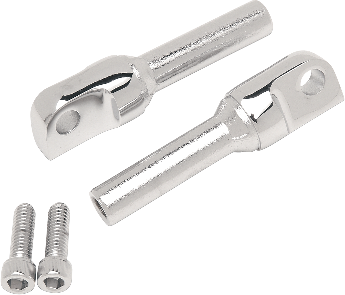 DRAG SPECIALTIES Chrome Adjustable Designer Peg Mounts - Foot Peg / Male Mount DS-253541