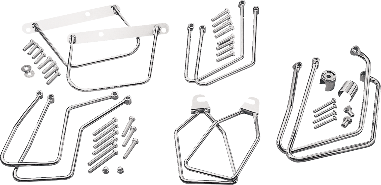 DRAG SPECIALTIES Chrome Saddlebag Support Brackets - Saddlebag Support / FX '71-'86 DS-110845