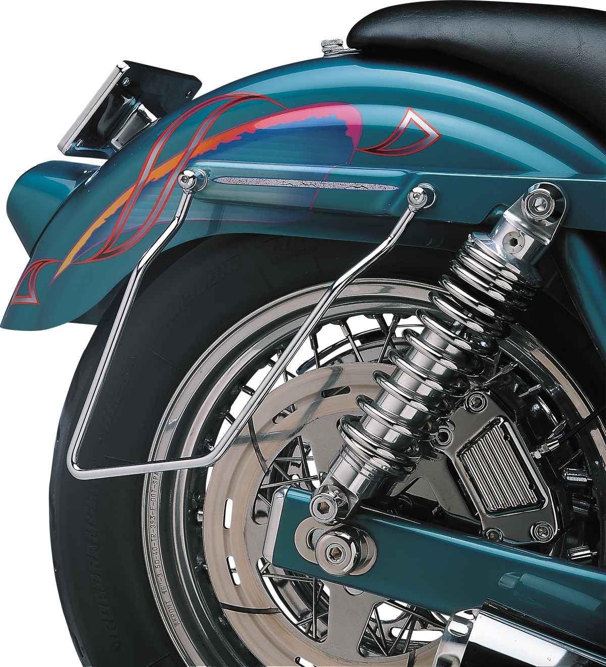 DRAG SPECIALTIES Chrome Saddlebag Support Brackets - Saddlebag Support / FXR '82-'00 DS-110851