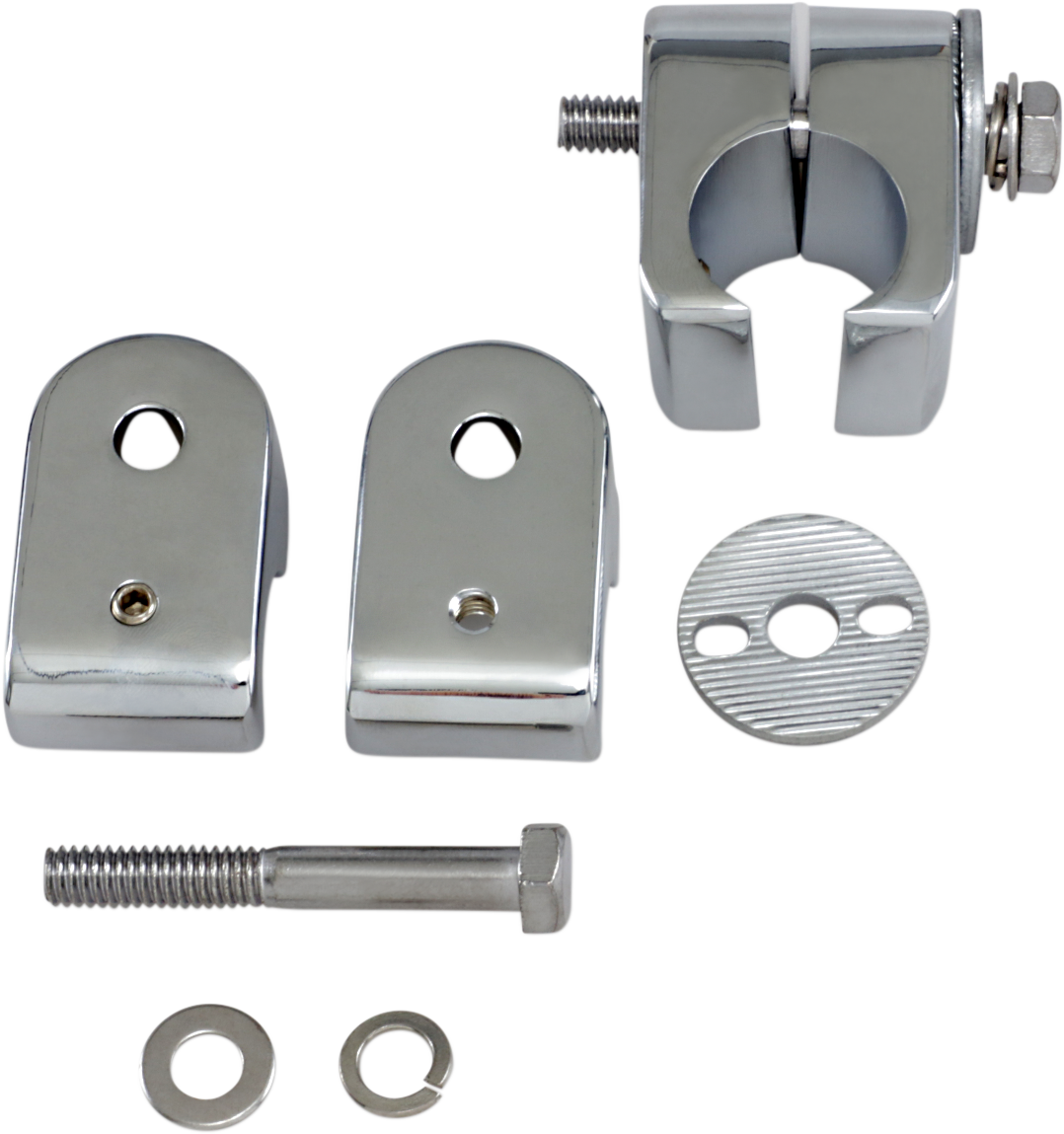 DRAG SPECIALTIES Chrome Universal Accessory Mounts - Universal Engine Guard Clamps / Chrome / 1" DS-720218