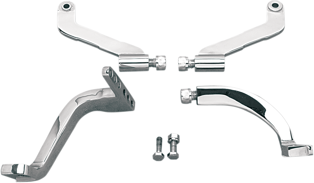 DRAG SPECIALTIES Driver Floorboard Mounting Brackets - Floorboard Mounting Brackets / Chrome / FLT/FLHT DS-530620