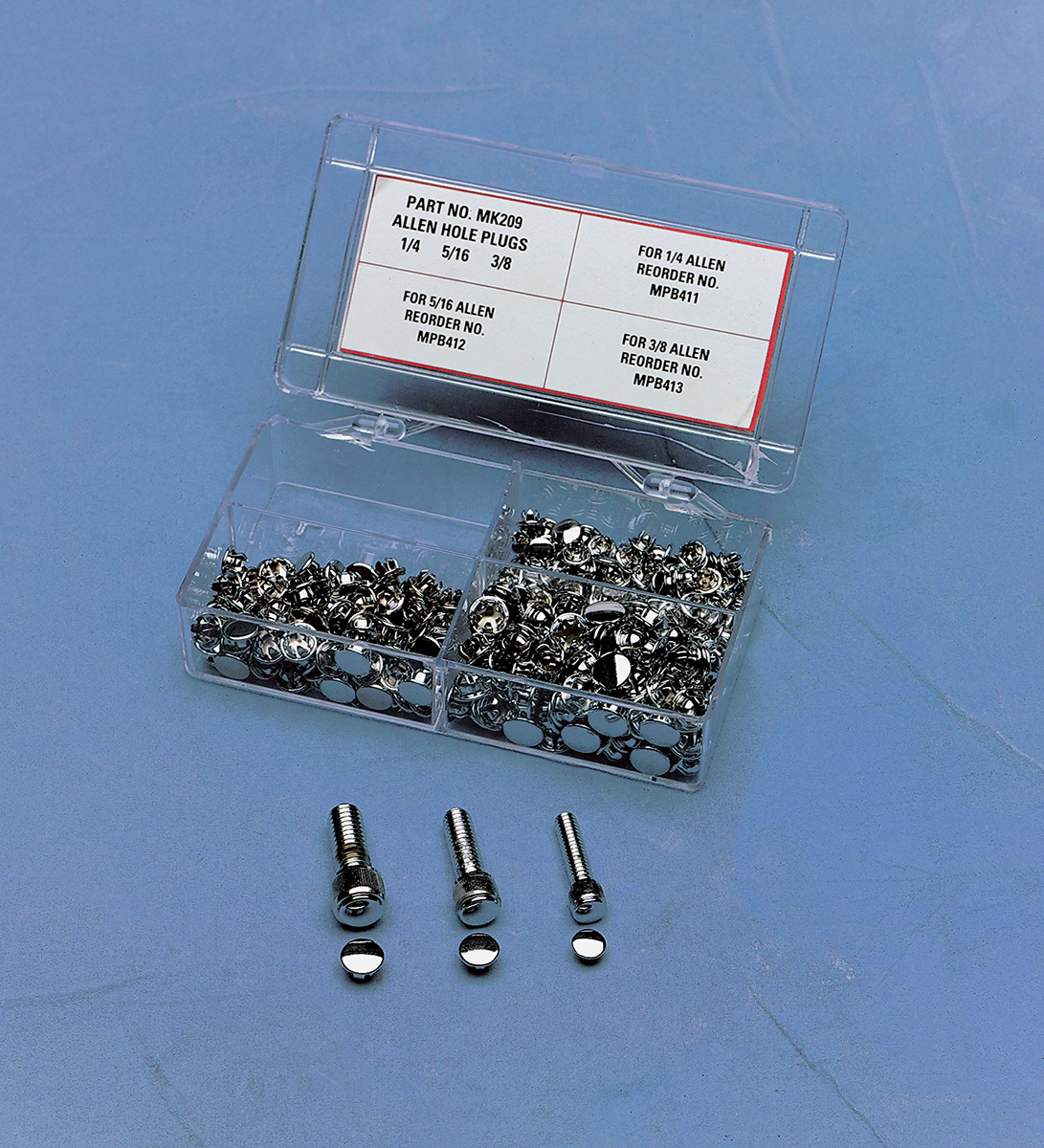 DRAG SPECIALTIES End Plug Assortment - Assortment / Socket Head Plug / Tray DS-190979