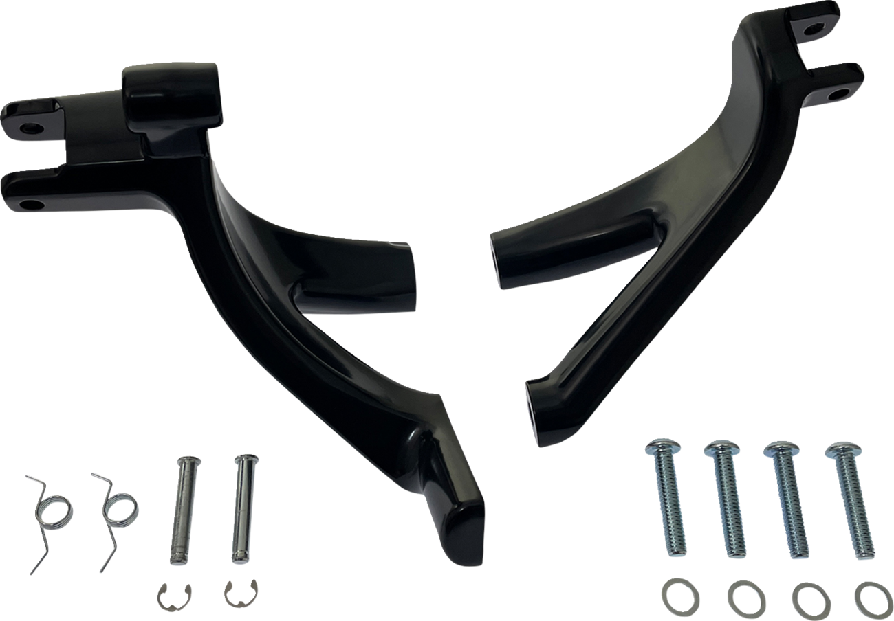 DRAG SPECIALTIES Floorboard to Foot Peg Conversion Mount - Conversion Mount / Gloss Black / FL 1622-0572