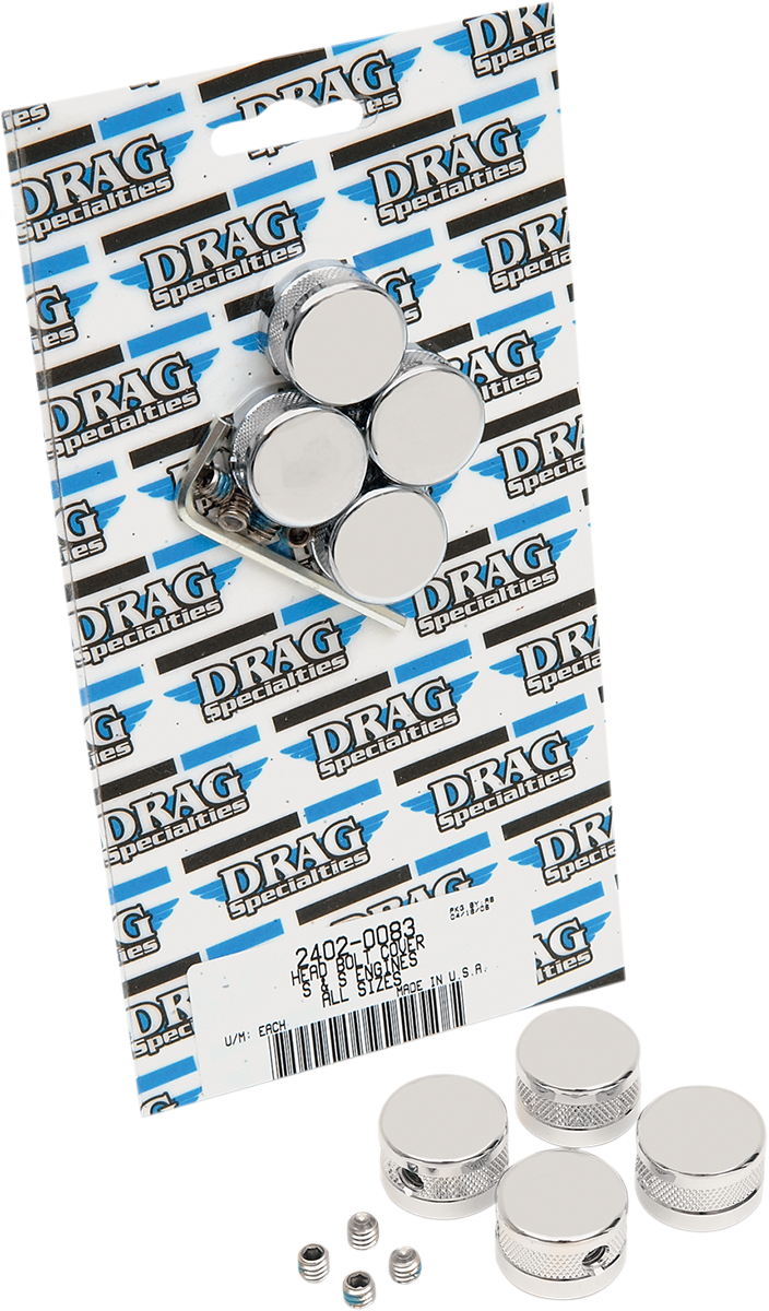 DRAG SPECIALTIES Head Bolt Covers - S&S Engines - Head Bolt Covers / Chrome / S&S Engines 2402-0083
