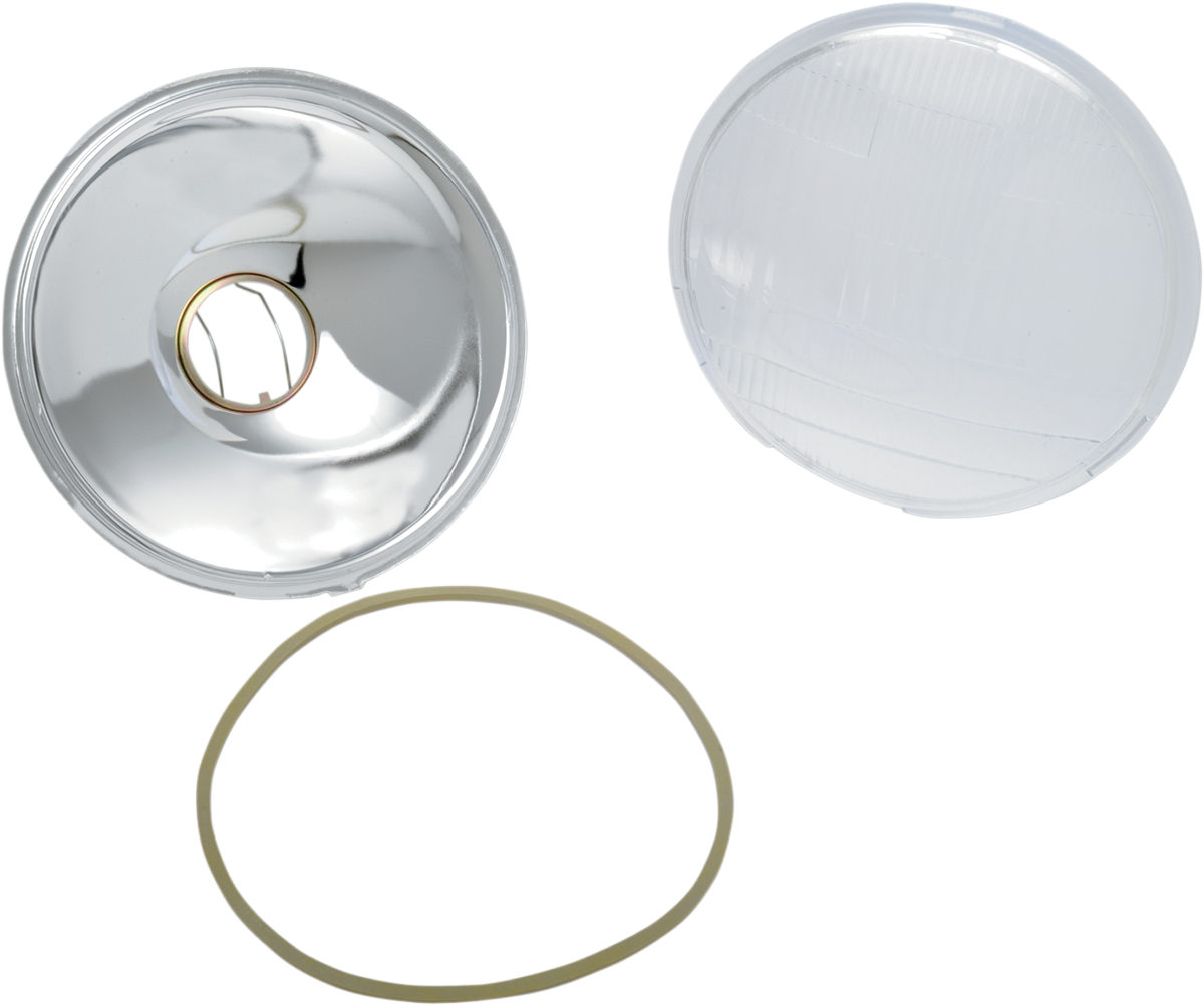DRAG SPECIALTIES Headlight Lens - Replacement 6-1/2" Headlight Glass 2001-0055
