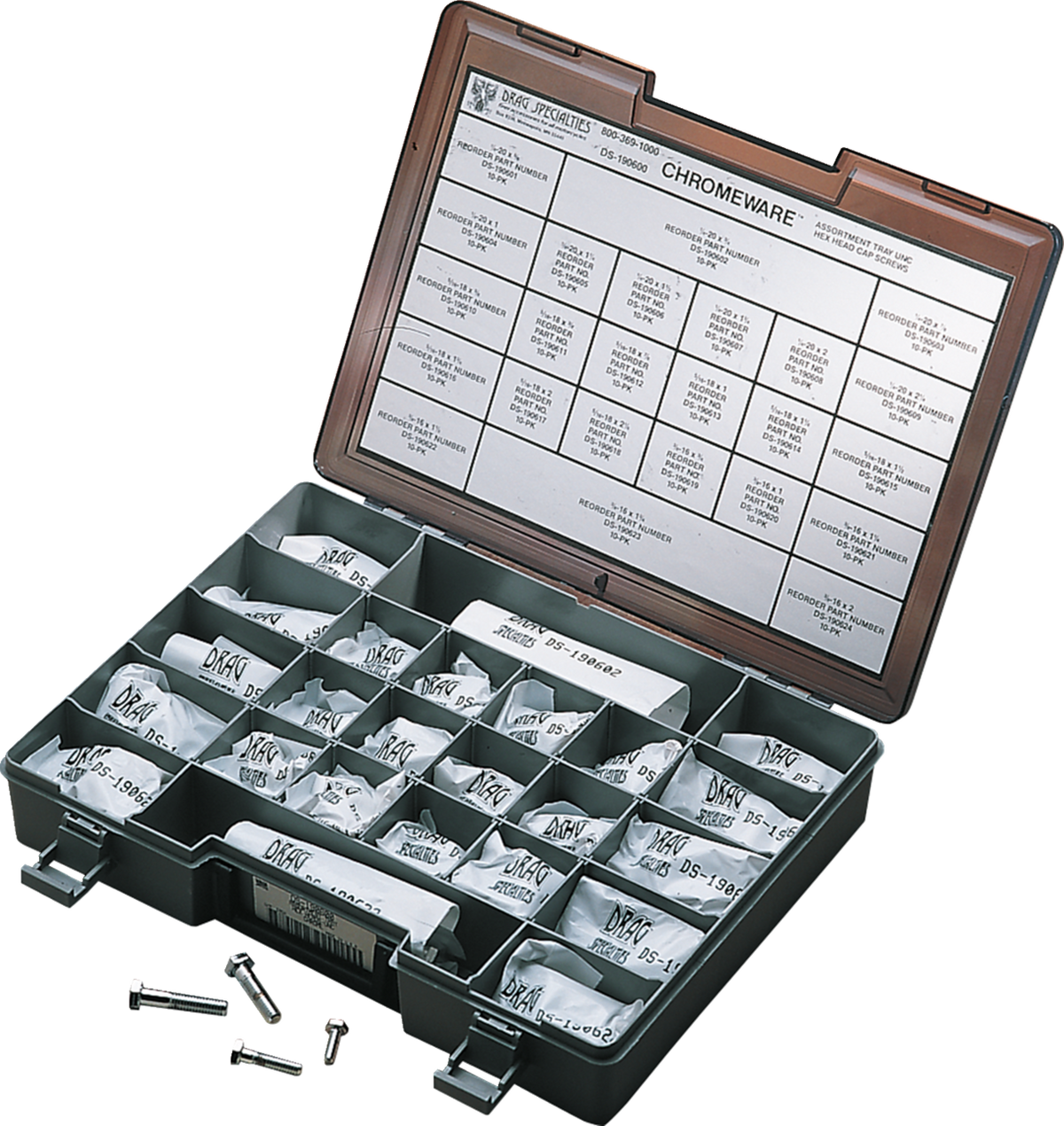 DRAG SPECIALTIES Hex-Head Bolt Assortment - Head Bolt Assortment / Hex / Coarse-Thread / Kit DS-190600