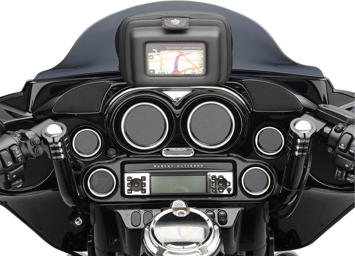 DRAG SPECIALTIES Indicator Light Bezel - Billet Indicator Light Bezel / Chrome / HD Touring/Trike 2202-0062