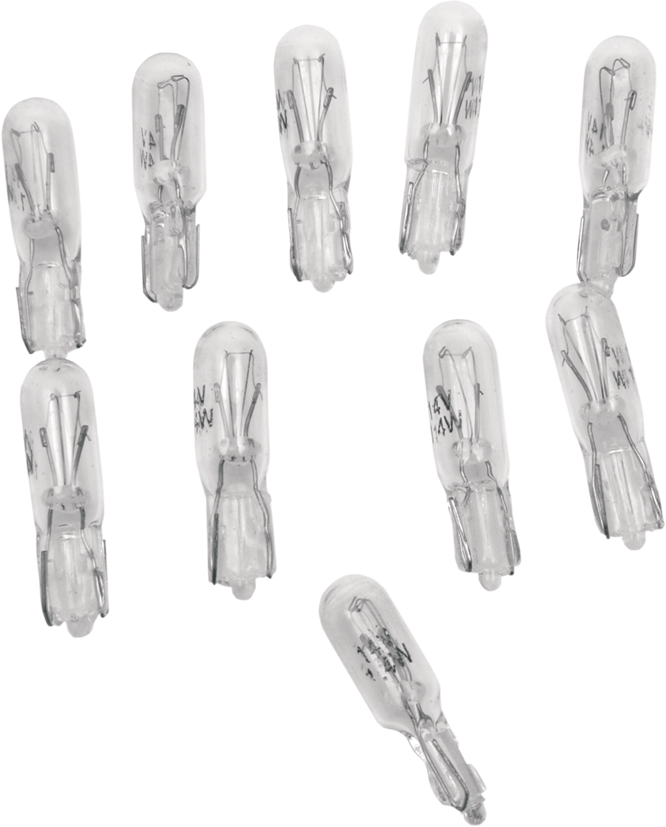 DRAG SPECIALTIES Indicator Light Bulbs - Replacement Bulb for Metal Push in Socket DS-282096PK