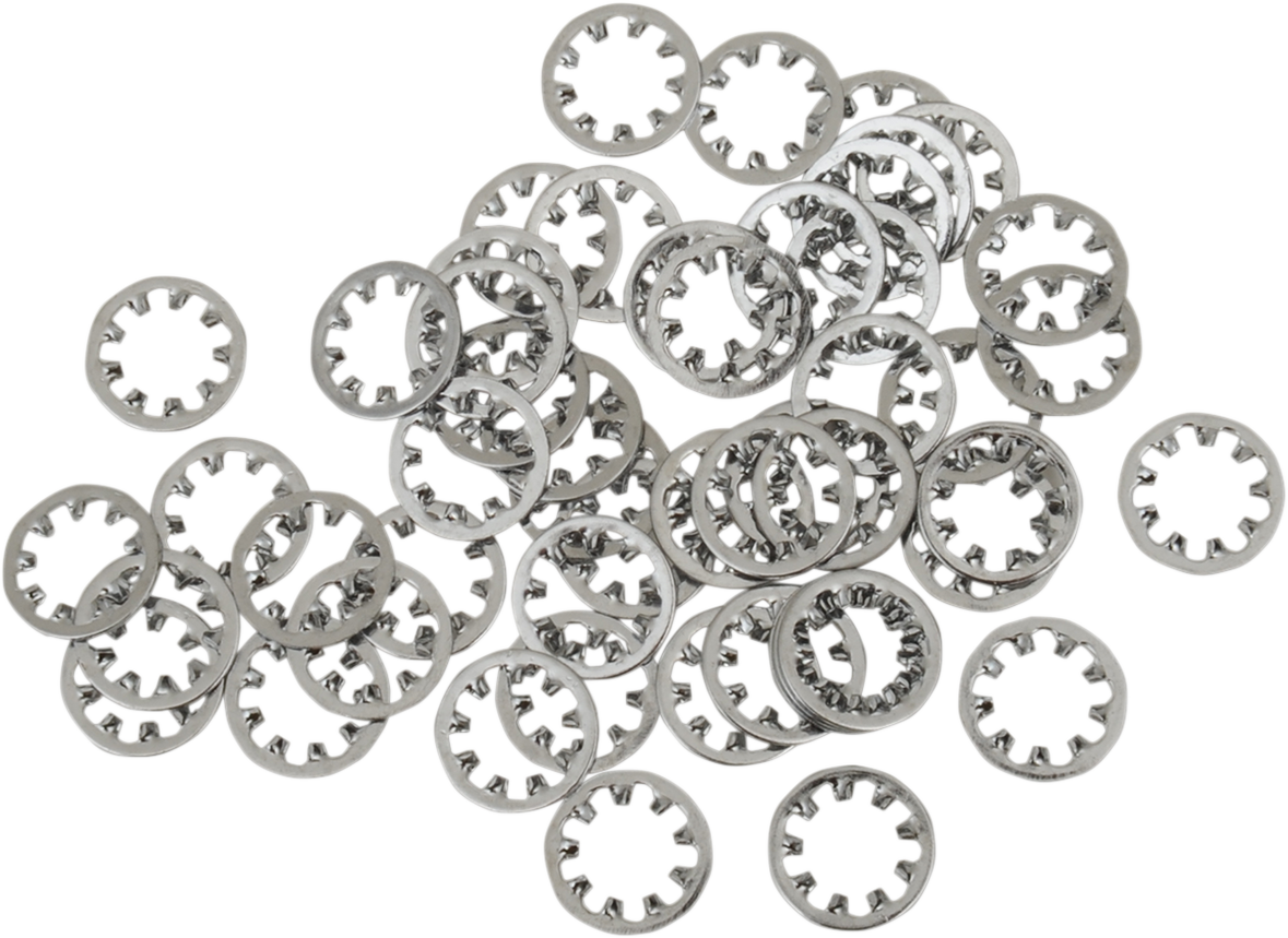 DRAG SPECIALTIES Inside Star Washers — 50 Pack - Inside Washer / Star / Chrome / 5/16" DS-190507