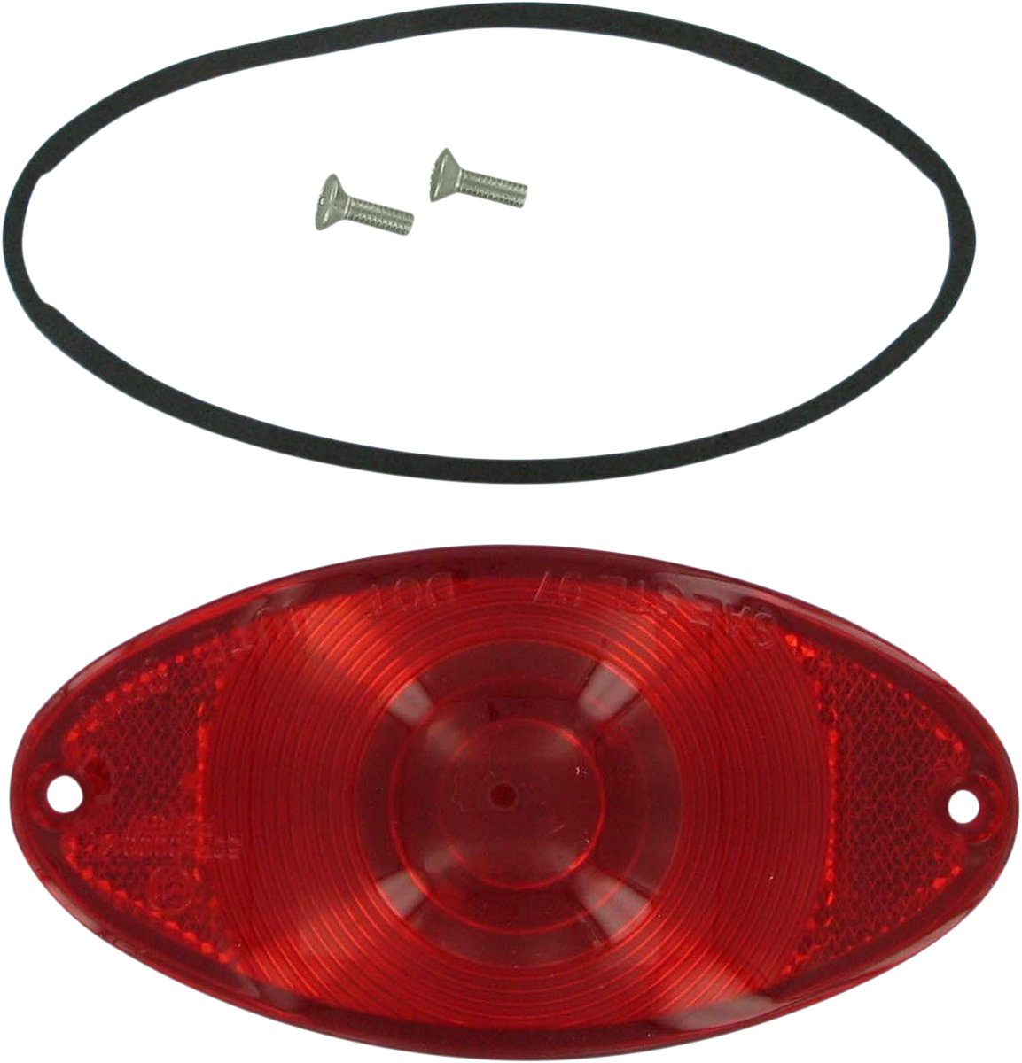 DRAG SPECIALTIES LED Taillight Replacement Lens - Cateye Lens / Red 2010-0222