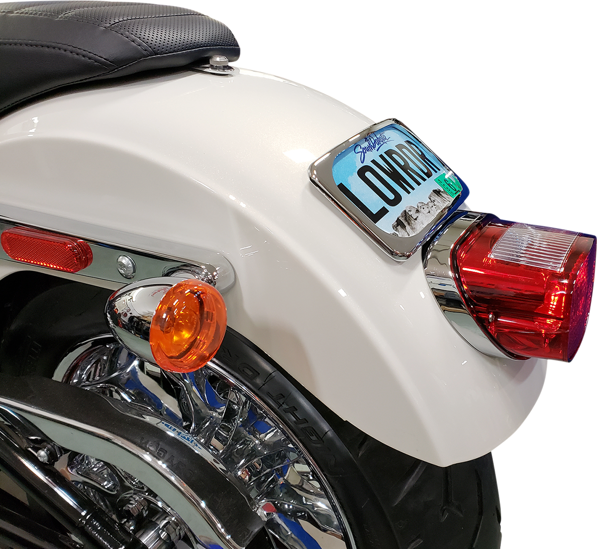 DRAG SPECIALTIES Large Radius Three-Bolt Style License Plate Mount Assembly