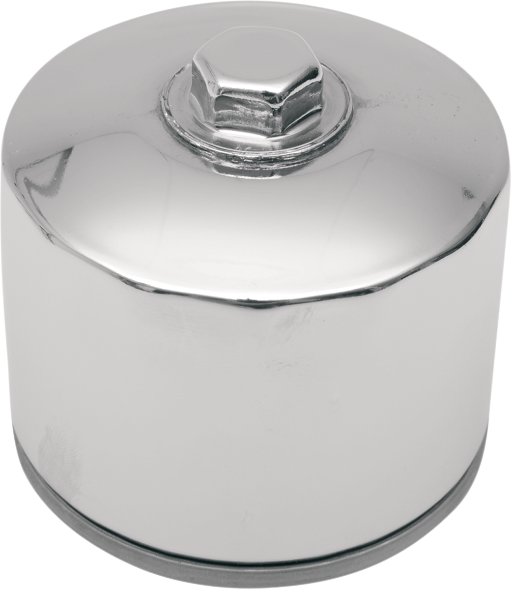 DRAG SPECIALTIES Magnetic Ring Oil Filter - Magnetic Ring Oil Filter with Nut / Chrome / 2-1/4" 0712-0006