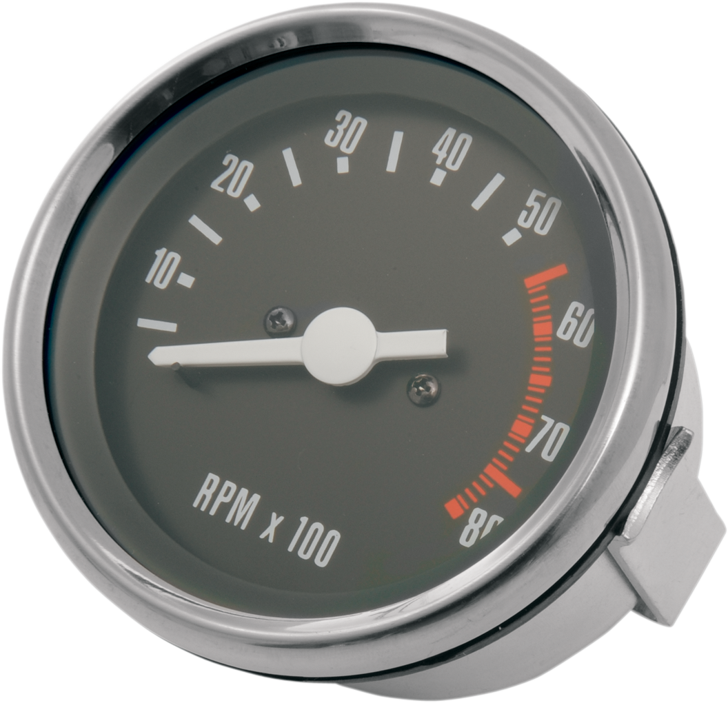 DRAG SPECIALTIES Original-Style Tachometer - OE Style Tachometer / Stainless Steel Bezel / 2.75" Diameter DS-243940