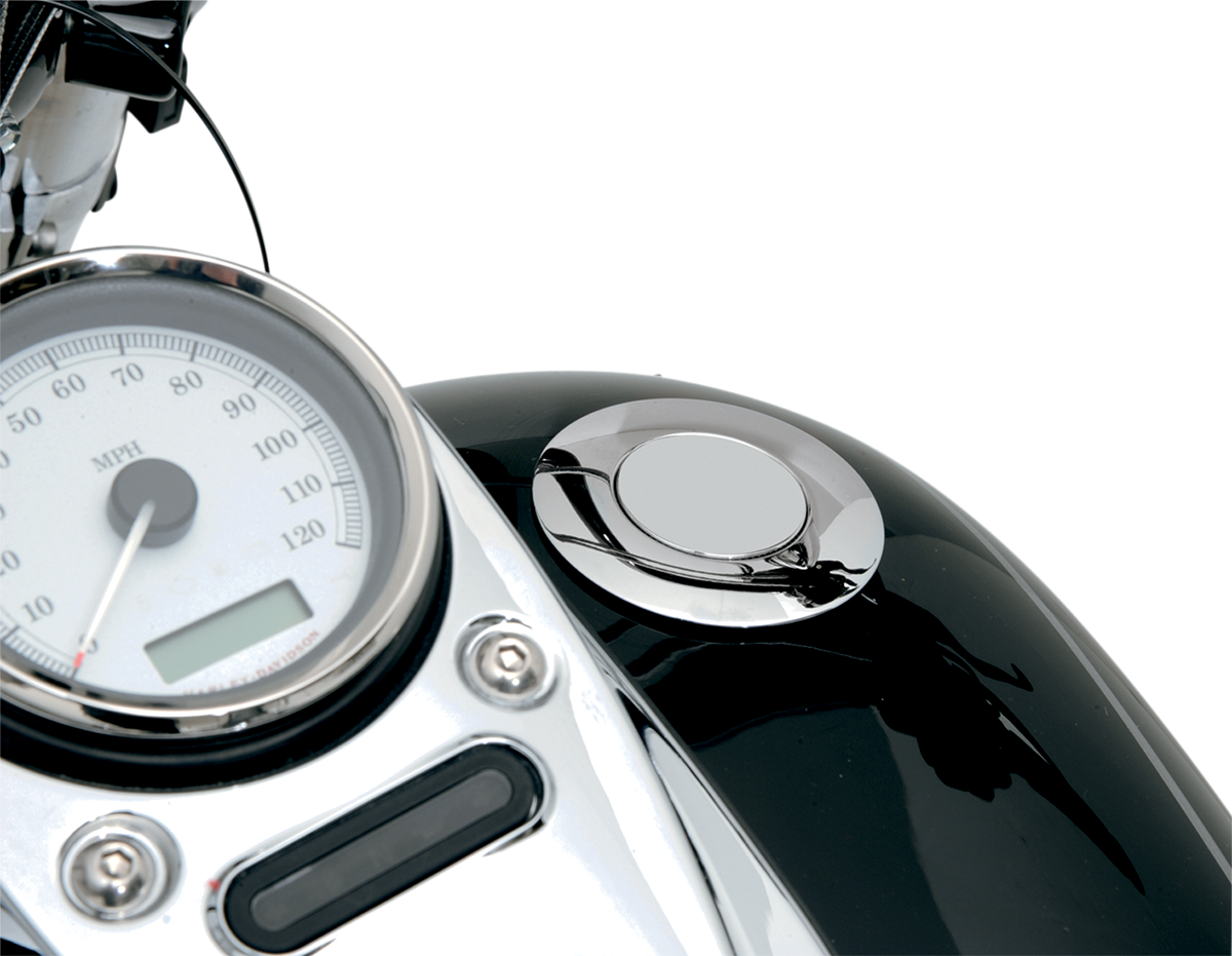 DRAG SPECIALTIES Pop-Up Gas Cap - Gas Cap / Large / Vented / Pop-Up / Chrome 0703-0293