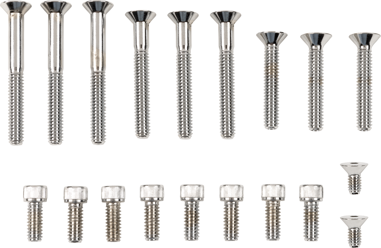 DRAG SPECIALTIES Primary/Transmission Side Cover/Derby Cover Bolt Set - Bolt Kit / Primary/Transmission Side Cover/Derby Cover / Knurled / Touring 2401-0775