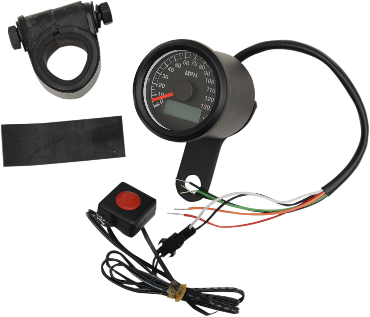 DRAG SPECIALTIES Programmable Mini Electronic Speedometer with Odometer/Tripmeter