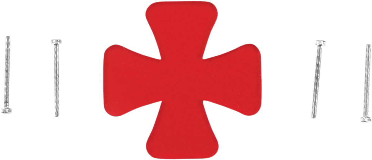 DRAG SPECIALTIES Red Replacement Lens for Mini Maltese Cross Marker Light - Replacement Lens / Maltese 2010-0224
