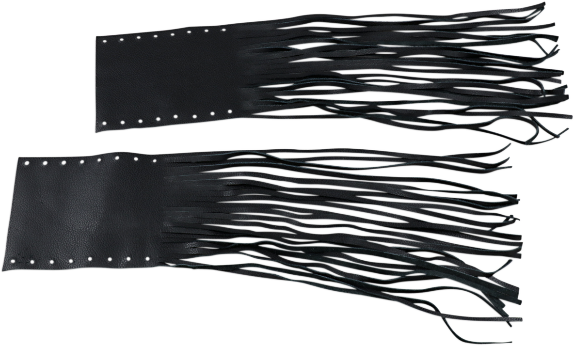 DRAG SPECIALTIES SEATS Fringed Leather Grip Covers - Rubber Grip DS-243060