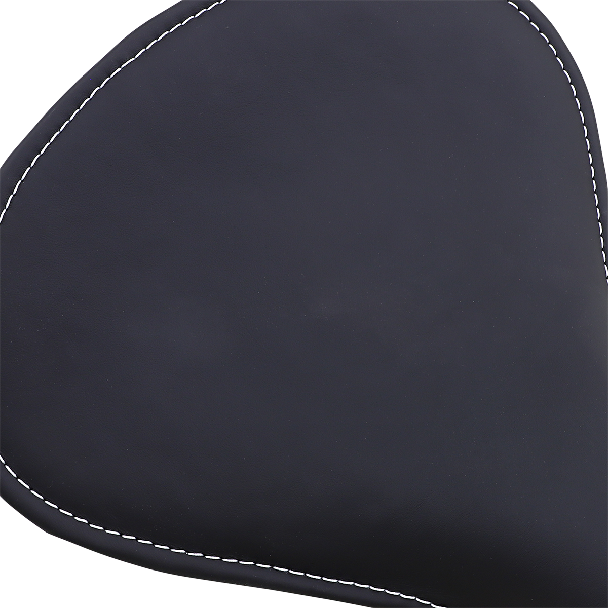 DRAG SPECIALTIES SEATS Large Low-Profile Spring Solo Seat - Spring Solo Seat / Large / Low-Profile / Black w/ White Perimeter Stitch 0806-0055