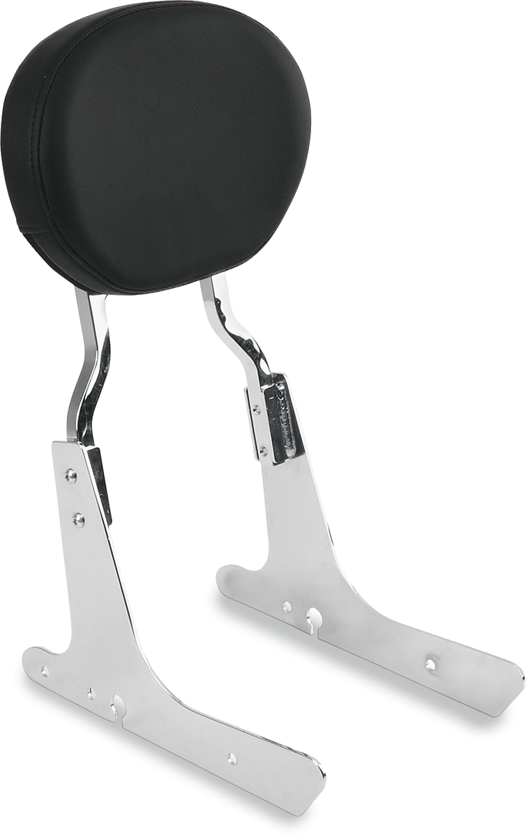 DRAG SPECIALTIES SEATS Oval Backrest Pad — Smooth - Oval Sissy Bar Pad / Black / Smooth 0822-0343