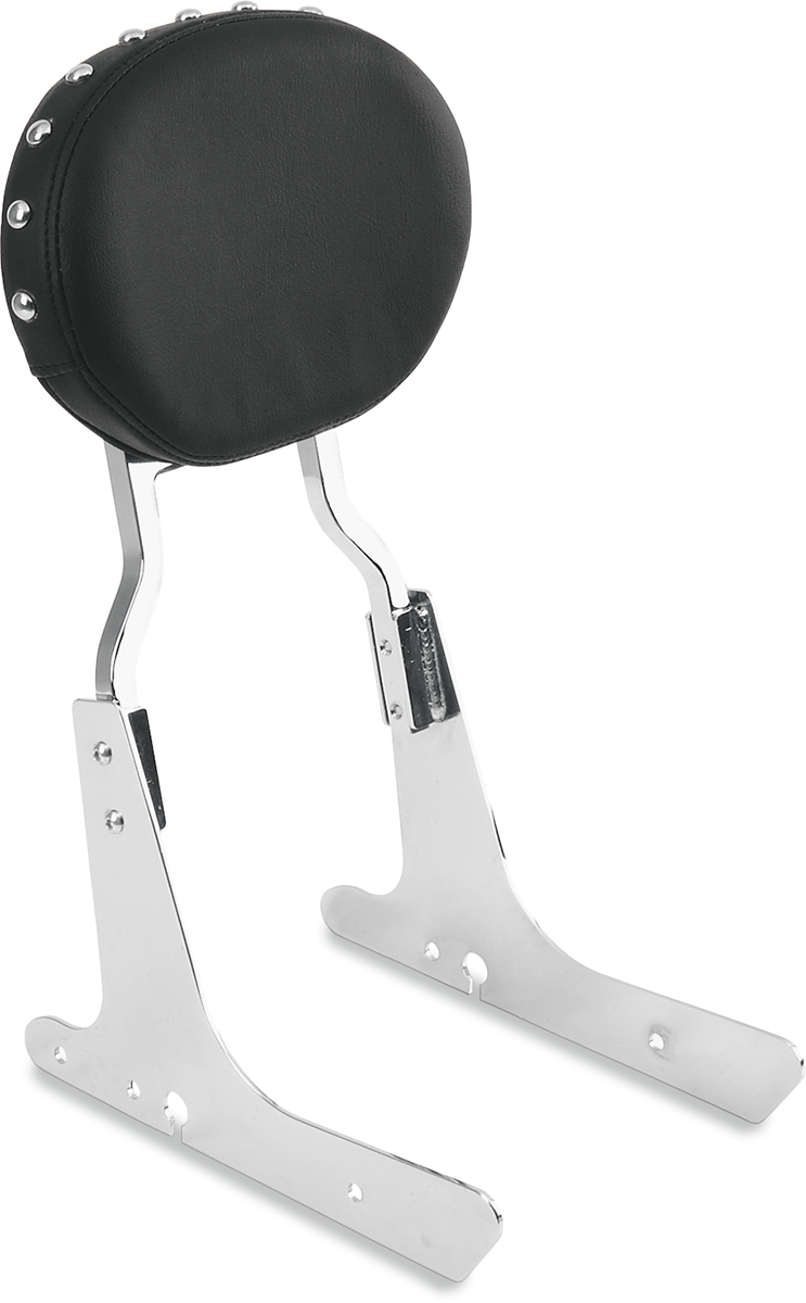 DRAG SPECIALTIES SEATS Oval Backrest Pad — Studs/Smooth - Oval Sissy Bar Pad / Black / Studded 0822-0342