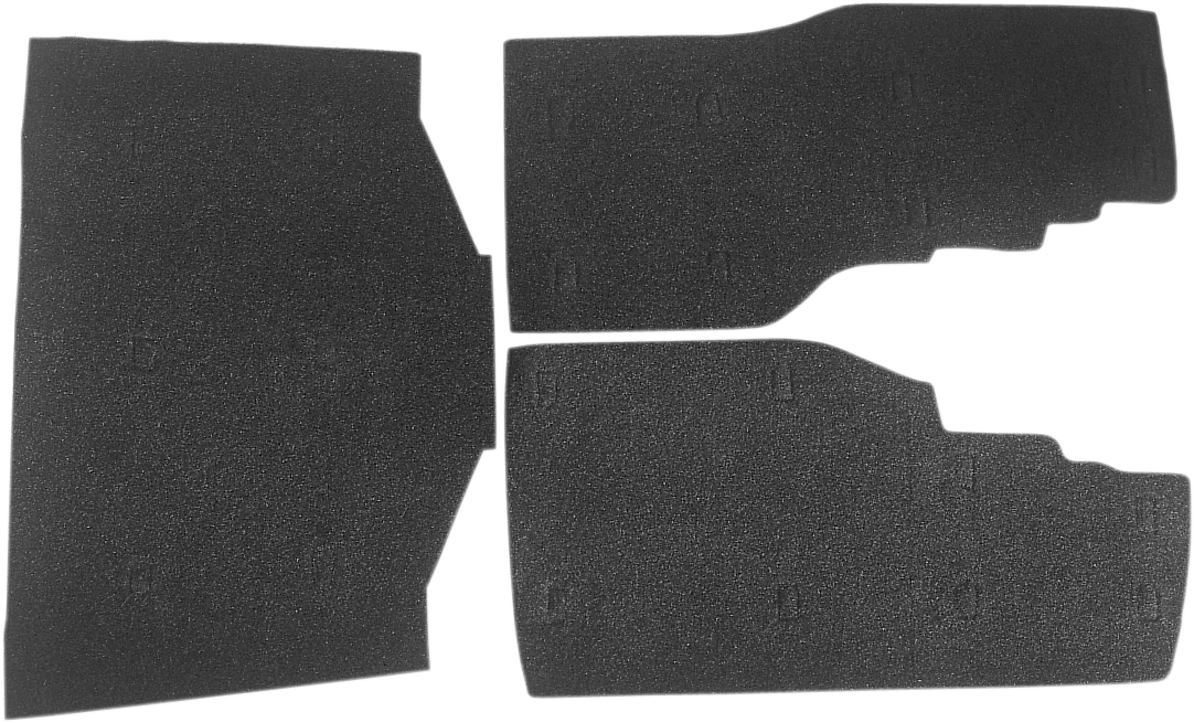 DRAG SPECIALTIES Saddlebag/Tourbox Floor Mat - Saddlebag/Tourbox Floormats / Black / Gold Wing '88-'00 DS-710115