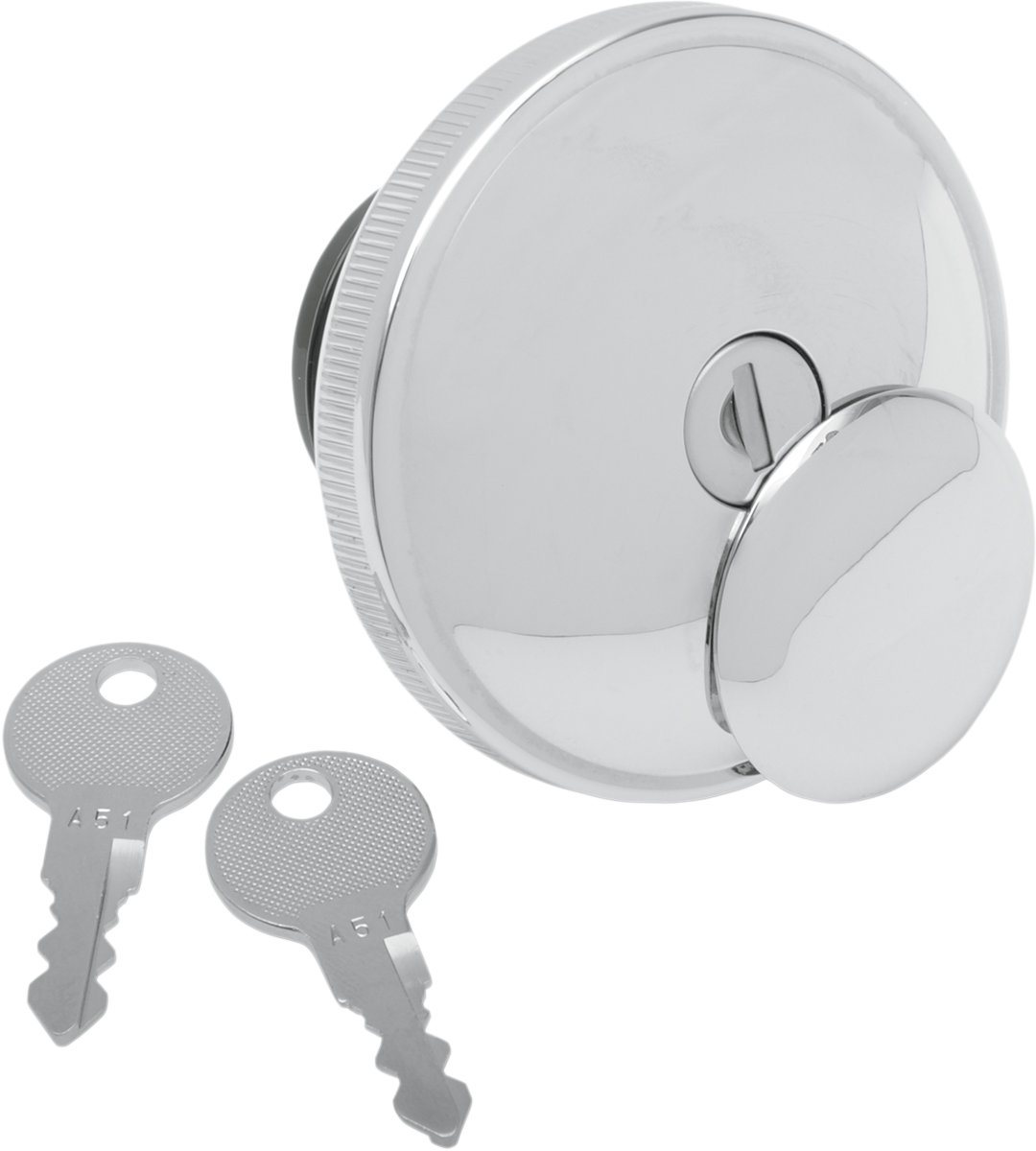 DRAG SPECIALTIES Screw-In Locking Gas Cap — Non-Vented - Screw-In Locking Gas Cap / Non-Vented / Chrome 0703-0231
