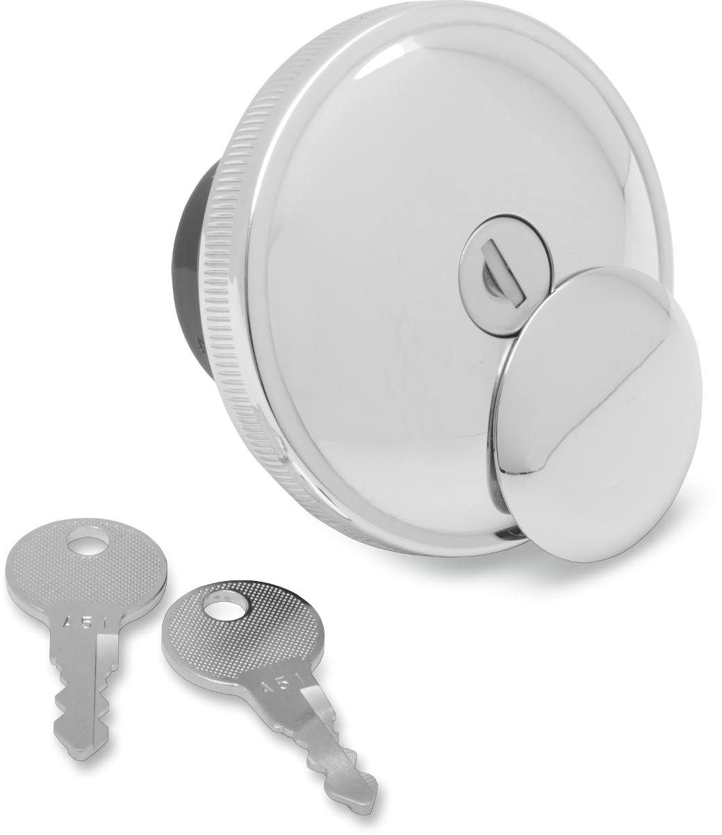 DRAG SPECIALTIES Screw-In Locking Gas Cap — Vented - Screw-In Locking Gas Cap / Vented / Chrome 0703-0230