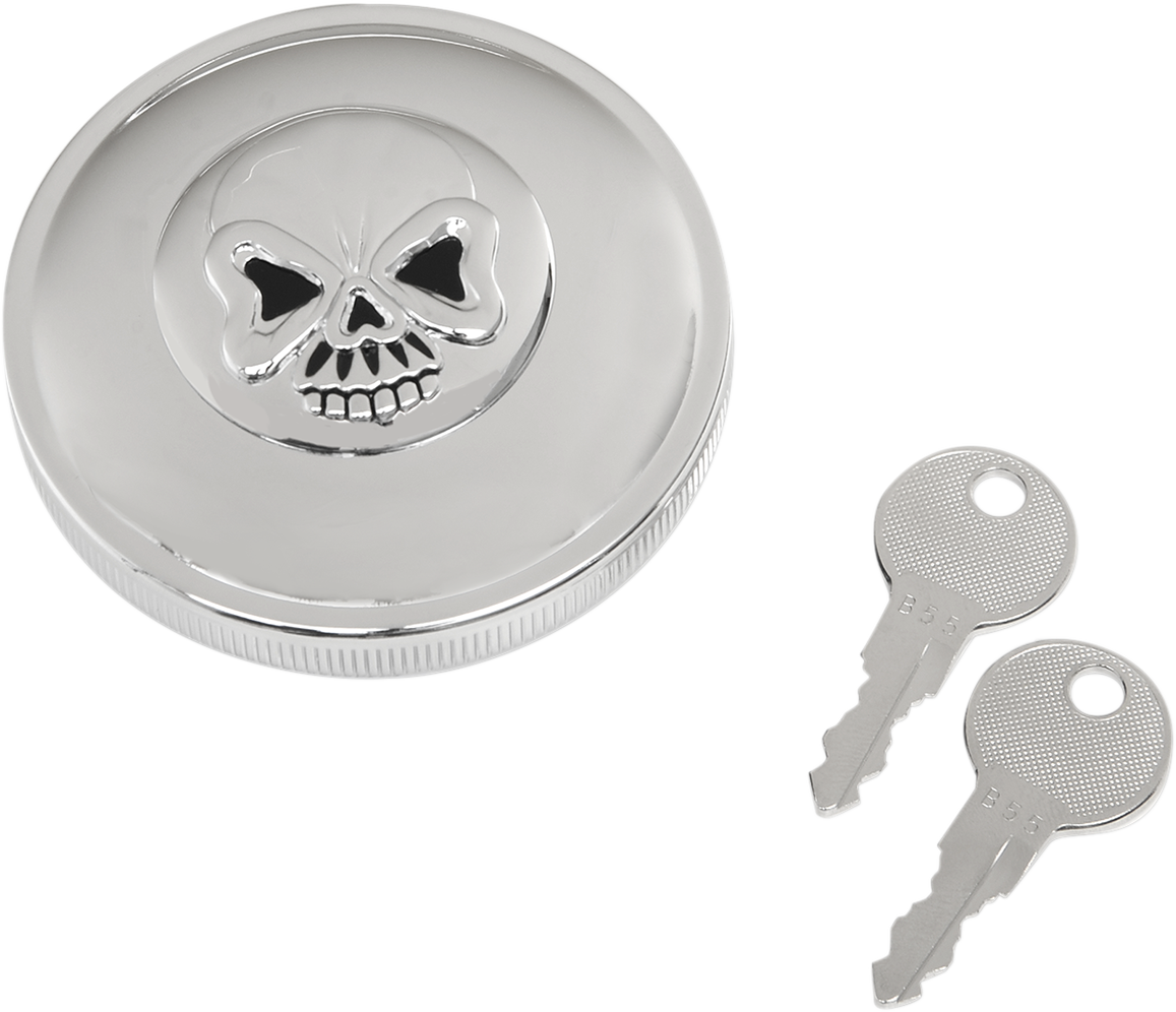 DRAG SPECIALTIES Screw-In Locking Skull Gas Cap
