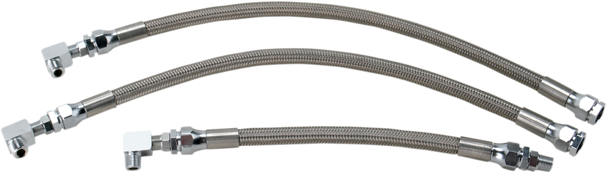 DRAG SPECIALTIES Stainless Steel Braided Oil Line Kit