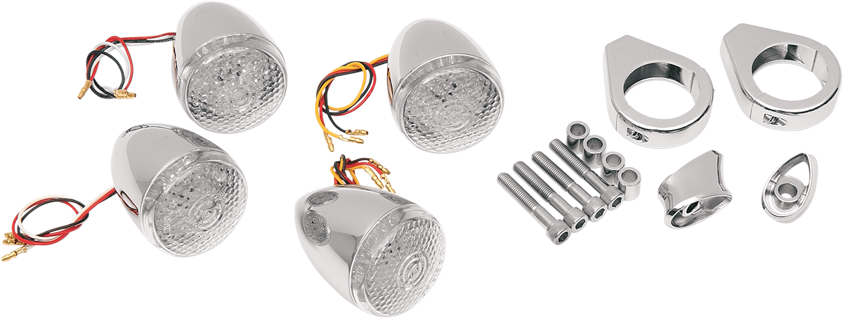 DRAG SPECIALTIES Turn Signal Kit - Clear/Red 2020-0274