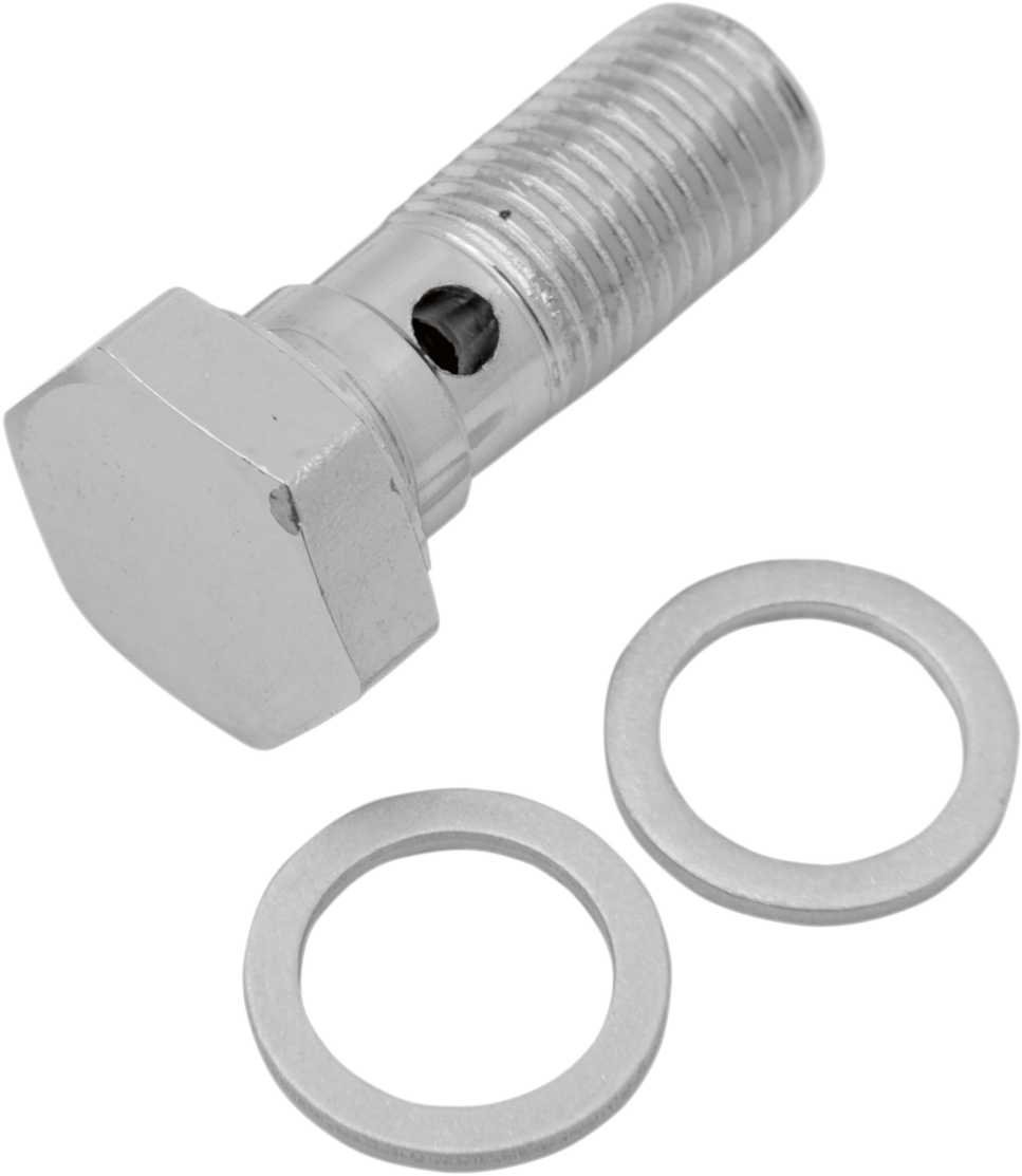 DRAG SPECIALTIES Universal Chrome Steel Banjo Bolt