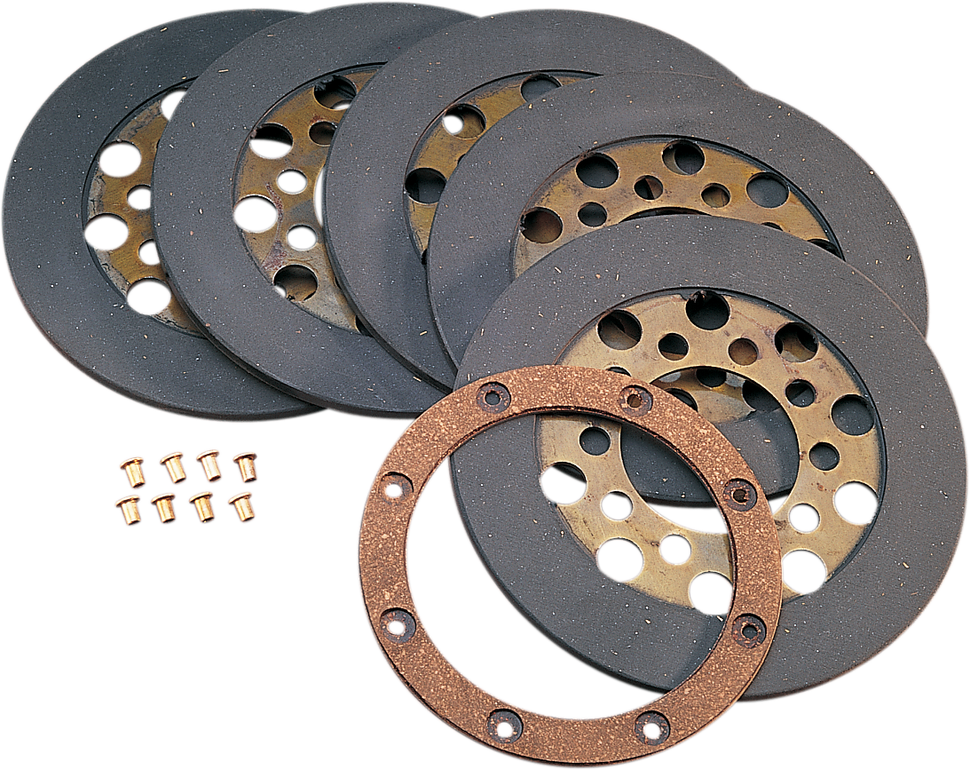 DRAG SPECIALTIES Wet or Dry Friction Plate Set - Clutch Plate Kit / '68-E'84 Shovelhead DS-223735